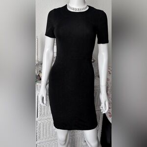 MNG Suit Career Office Dress Modest Conservative Stretchy Fit Black Size 4 NWT